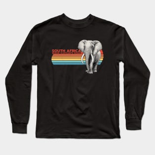 Elephant South Africa Vintage Sunset Long Sleeve T-Shirt